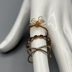 Trio Gold Tone Ring Set JP343 2/$20